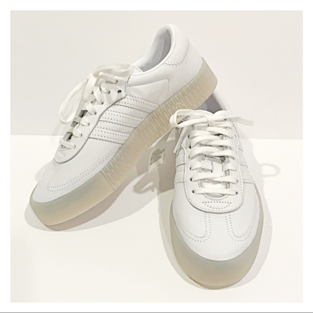 Adidas Samba Rose White Leather Sneakers 8.5